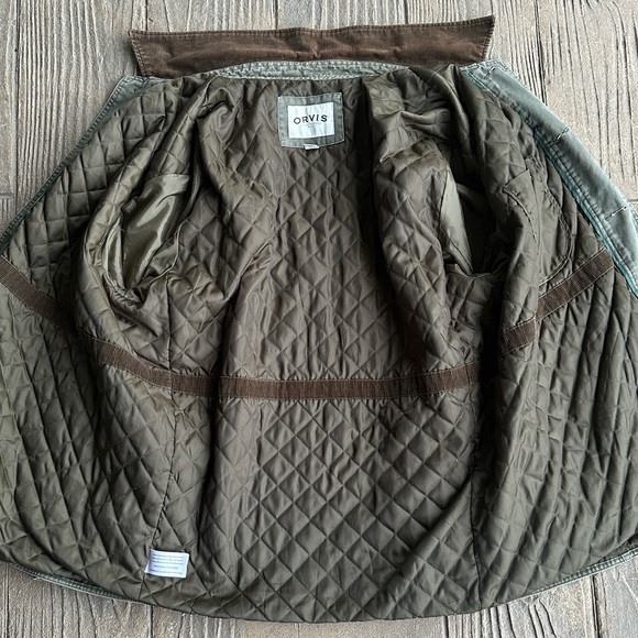 Orvis Olive Green Barn Coat Men XXL Classic Field Style Casual Rugged Fall - Picture 4 of 14